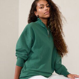 Athleta Forever Fleece 1/4 Zip Sweatshirt, Medium
